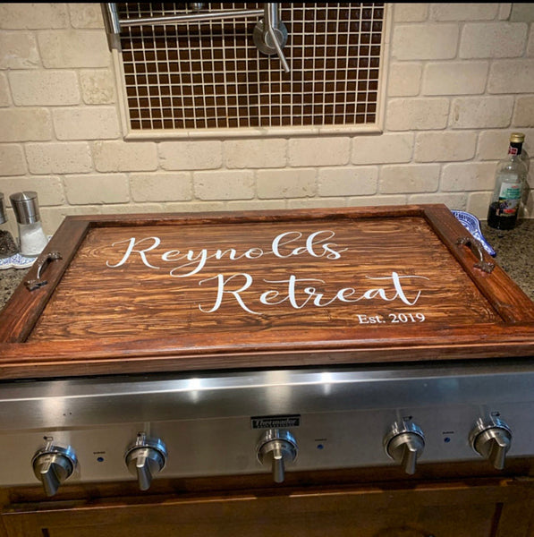 Walnut Stain Stovetop cover - Signs for Design