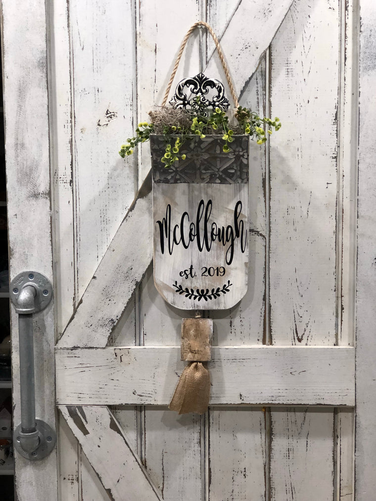 Monogrammed Door Hanger