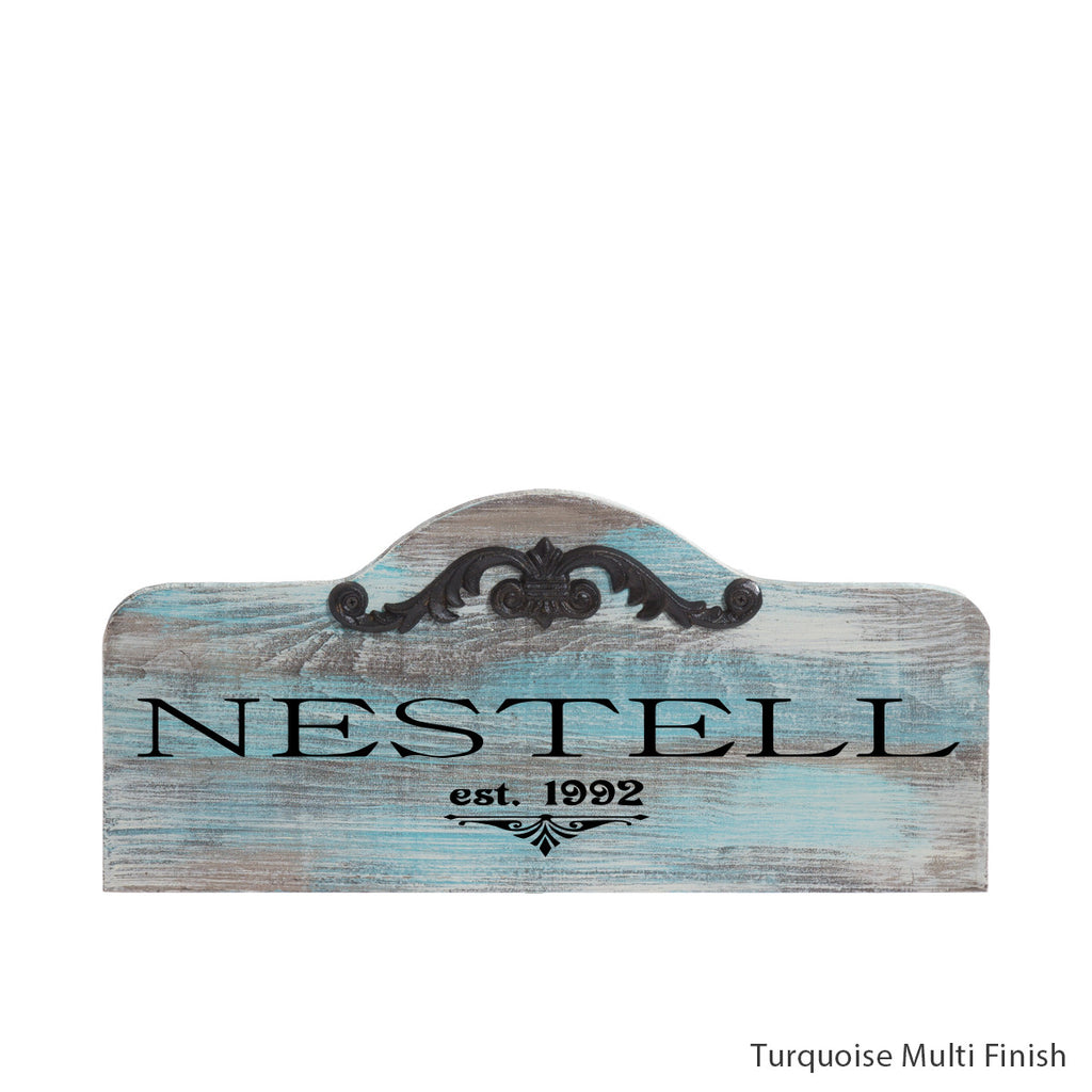 personalized humpback sign by Signs for Closing - Turquoise Multi Finish