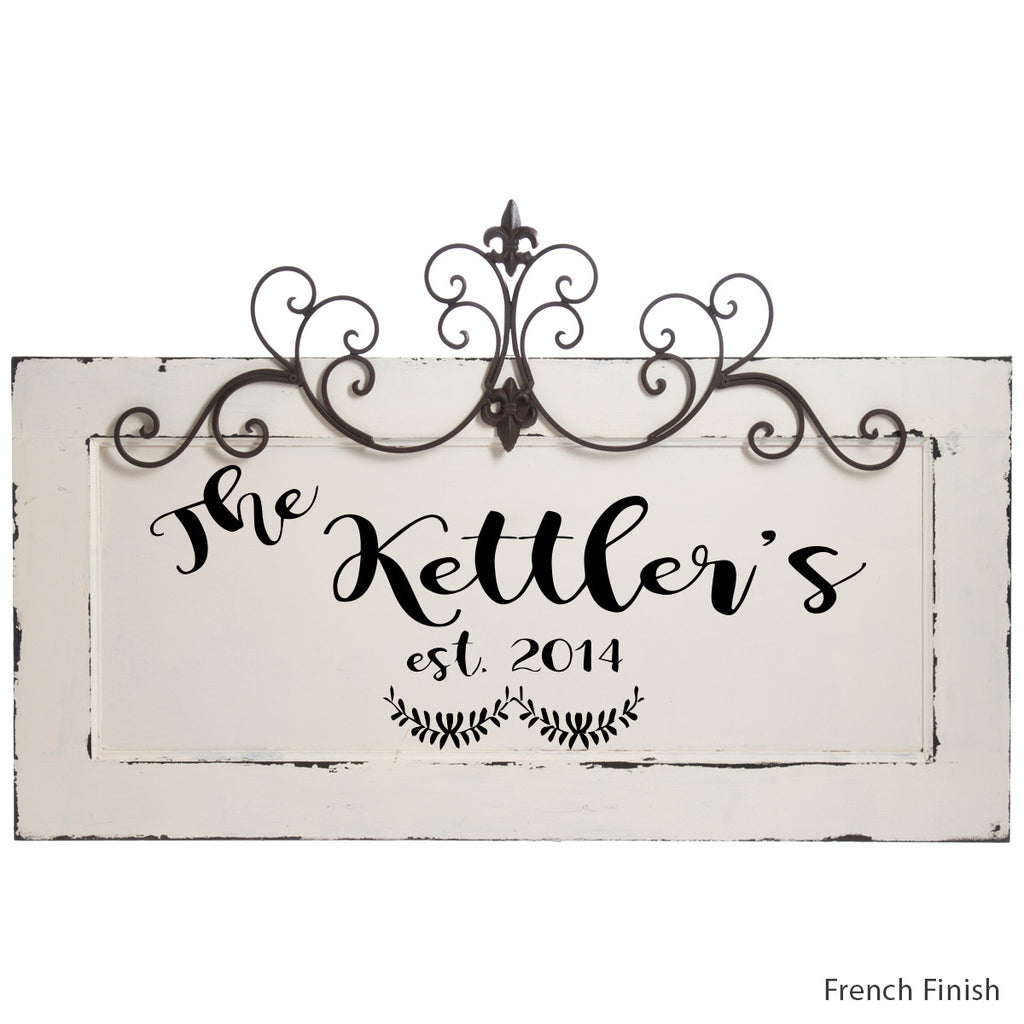 Personalized Plaque with French finish by Signs for Closing