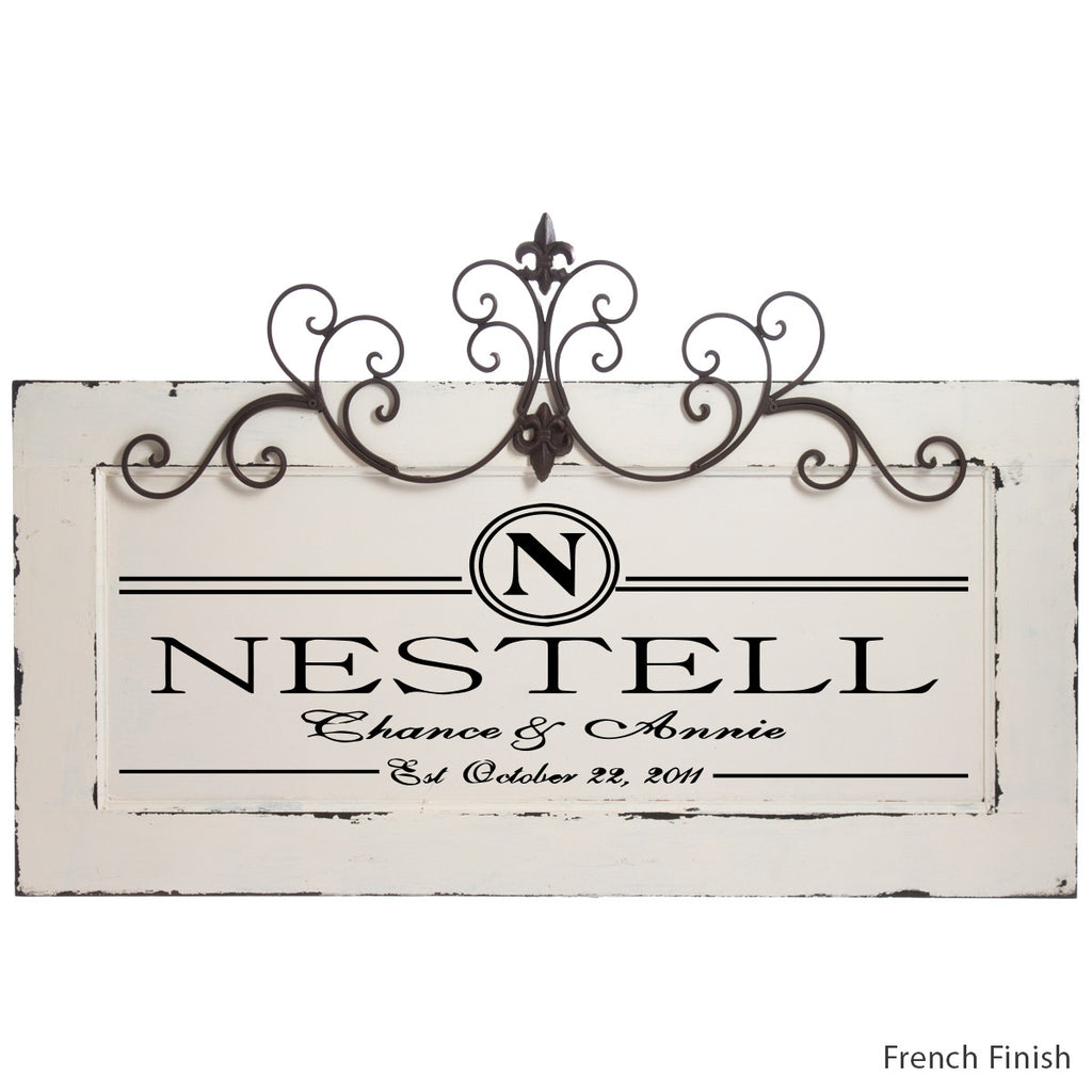 Personalized Plaque with French finish by Signs for Closing