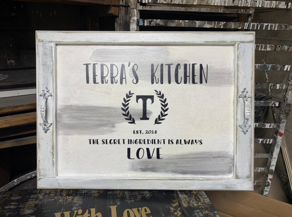 Distressed black Stovetop cover - Signs for Design