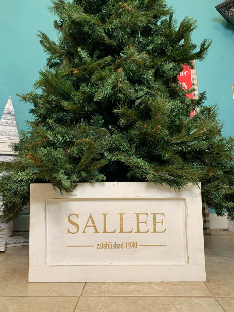 Personalized Tree Box, collapsible tree box, Personalized tree skirt, tree collar