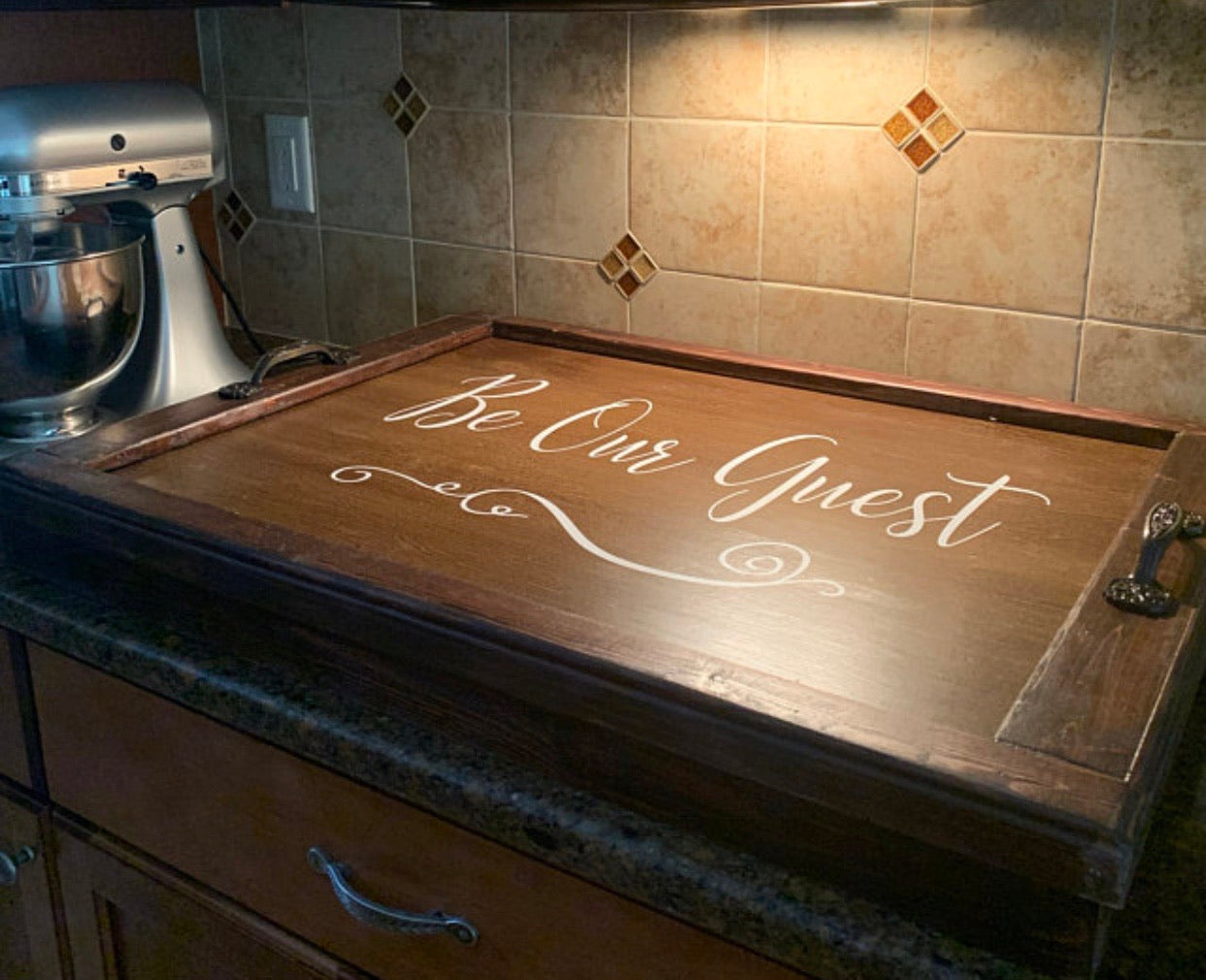 Mahogany Stain Stovetop cover - Signs for Design