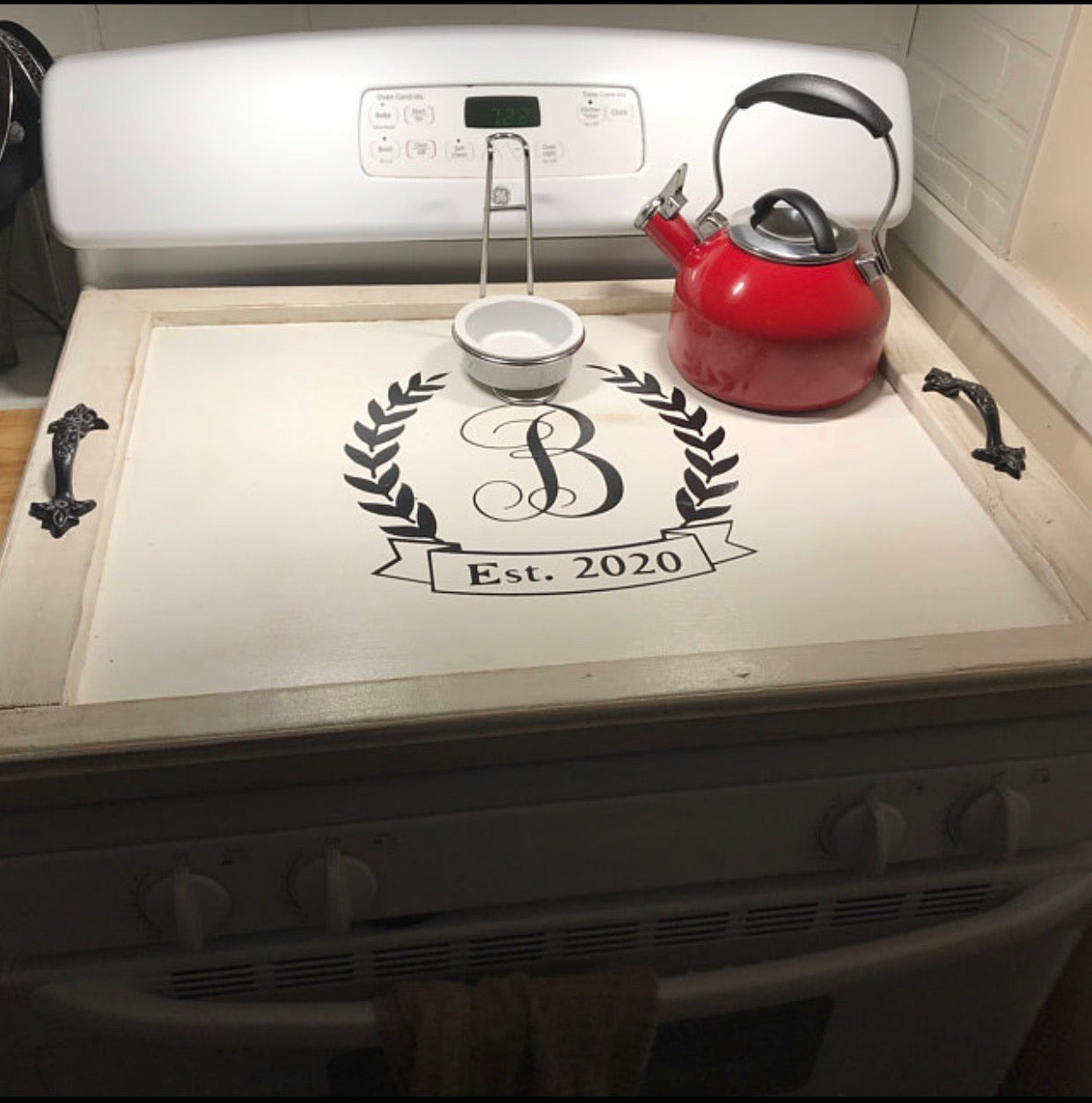 Mahogany Stain Stovetop cover - Signs for Design